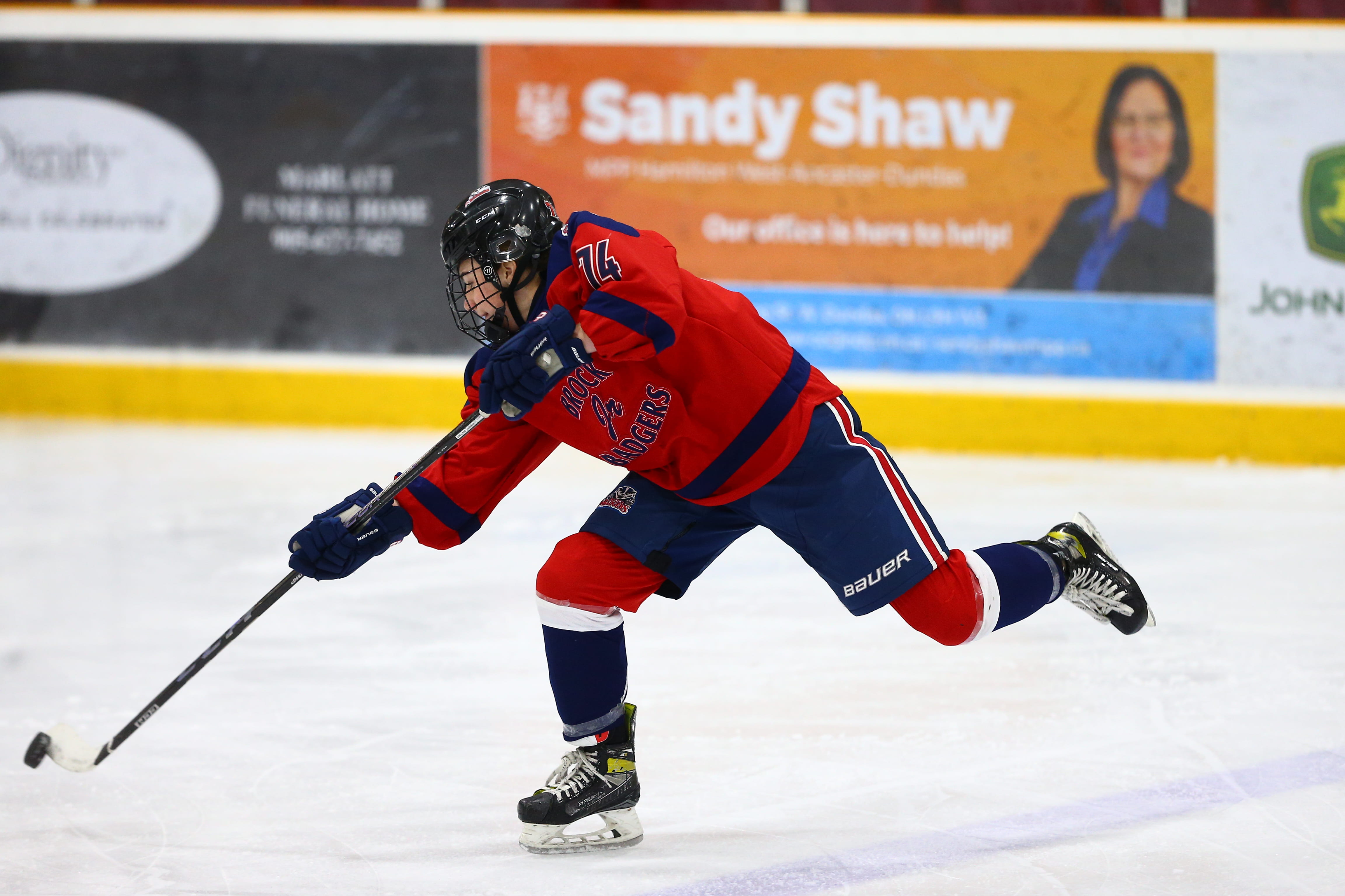Brock Jr. Badgers On Ice Action